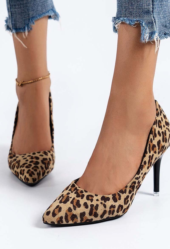 Women's Fashion Pointed Toe Leopard Print High Heels