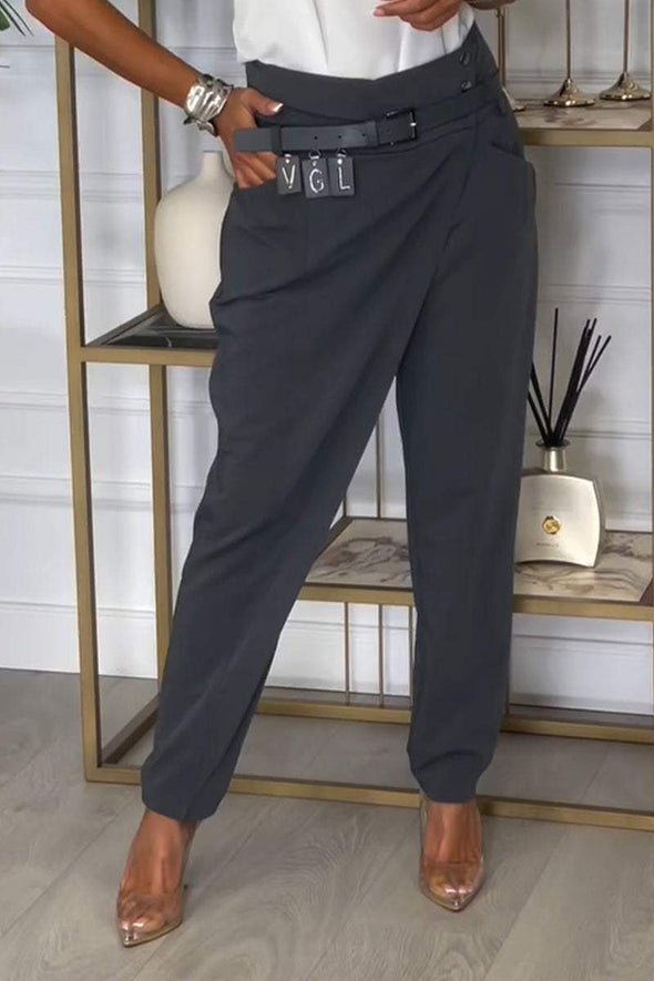 Women's Irregular Design Casual Trousers