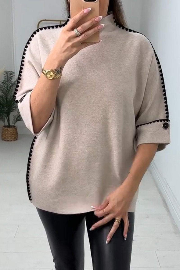 Women's High Crew Neck Solid Color Short-sleeved Top