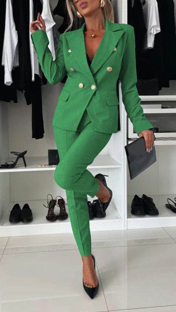 Women's Lapel Long Sleeve Elegant Suit