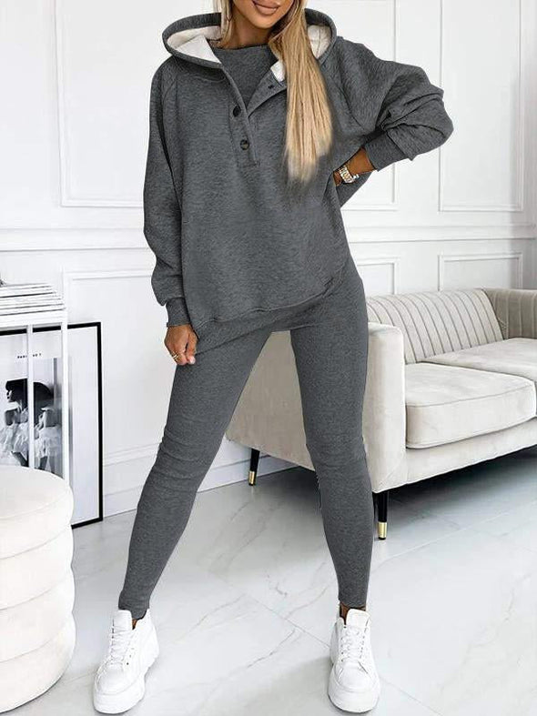 (S-5XL) Plus Size Hooded Casual and Comfortable Sweatshirt Two-piece Suit